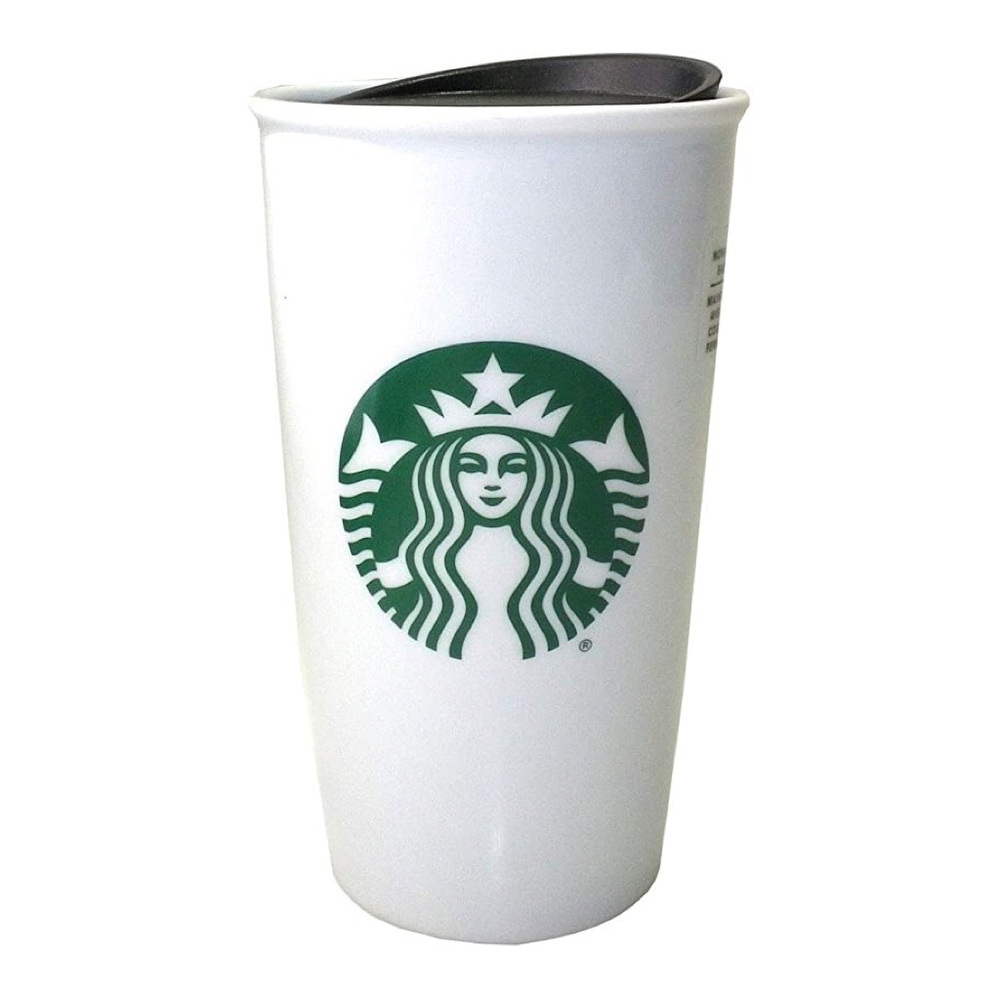 🆕 Starbucks White Ceramic Logo Tumbler